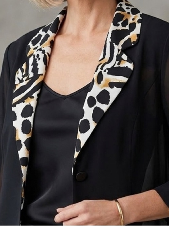 Frankenwalder Jackets & Blazers - Frankenwalder Vintage Printed Collar Blazer